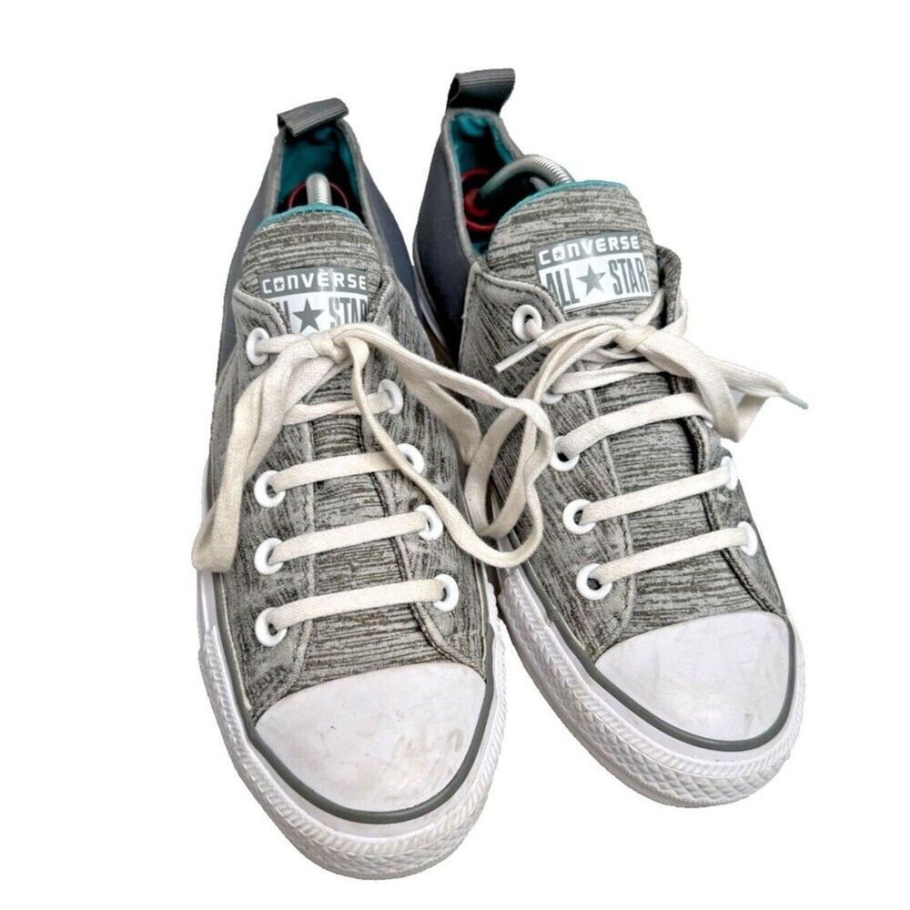 Converse All Star Low Top Gray Teal Padded Tongue Sneakers 553277C US 7 EU 37.5